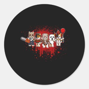 Sticker Rond My Little Horror Crew - Chat Calicot Halloween
