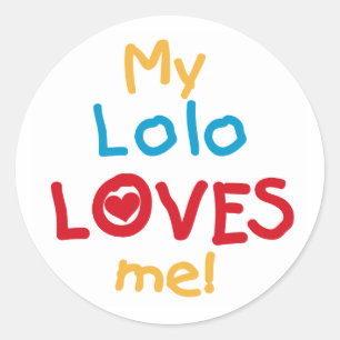 Sticker Rond My Lolo Loves Me T-shirts et cadeaux