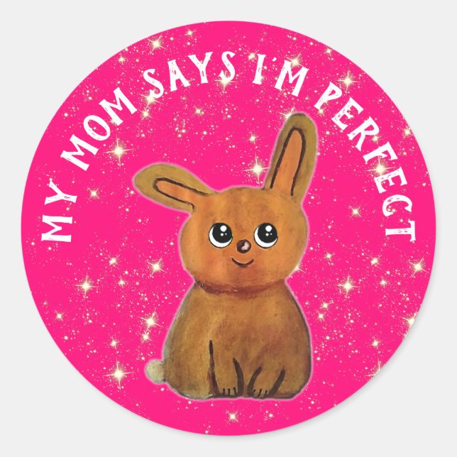 Sticker Rond My Monthly Hapiness magic rabbit (Devant)