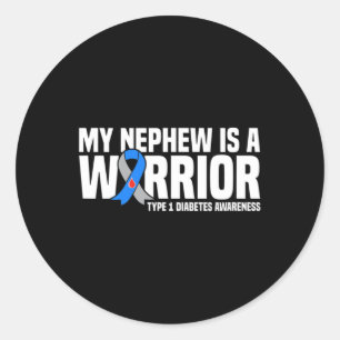 Sticker Rond My Nephew Est Un Guerrier Type 1 Sensibilisation a