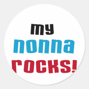 Sticker Rond My Nonna Rocks T-shirts et cadeaux