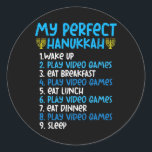 Sticker Rond My Perfect Hanoukka Video Game Chanukah Jew Men Bo<br><div class="desc">My Perfect Hanoukka Video Game Chanukah Jew Hommes garçons</div>
