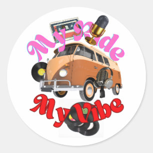 Sticker Rond My Ride : Mon Vibe