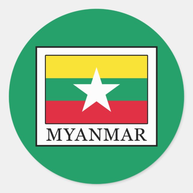 Sticker Rond Myanmar (Devant)
