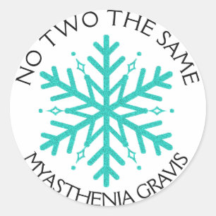 Sticker Rond Myasthenia Gravis No 2 l'autocollant Same Snowflak