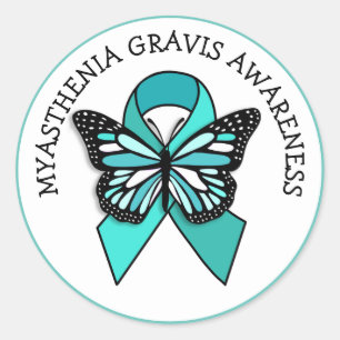 Sticker Rond Myasthenia Gravis Sensibilisation Beurre-ruban