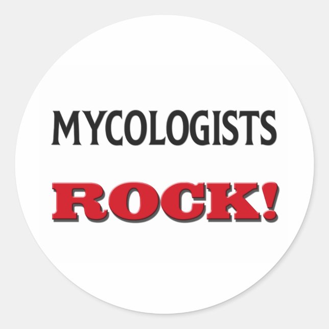 Sticker Rond Mycologistes Rock (Devant)