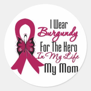 Sticker Rond Myeloma Ribbon Hero Ma maman