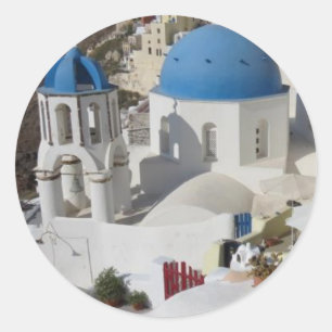 Sticker Rond Mykonos Grèce Travel
