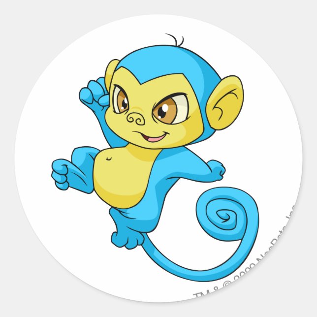 Sticker Rond Mynci Blue (Devant)