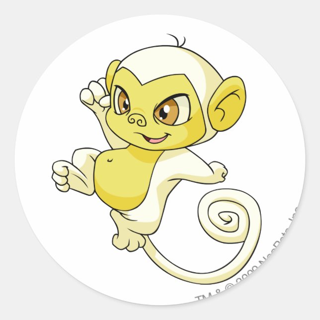 Sticker Rond Mynci White (Devant)