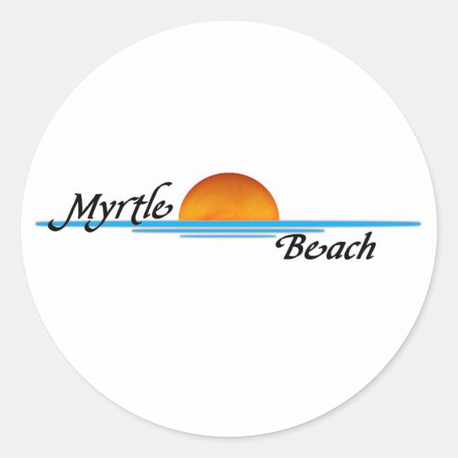 Sticker Rond Myrtle Beach (Devant)