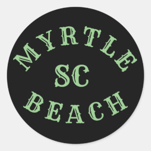 Sticker Rond Myrtle Beach, Caroline du Sud