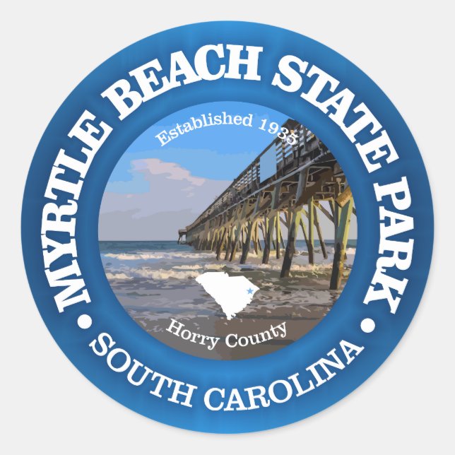 Sticker Rond Myrtle Beach SP (Devant)