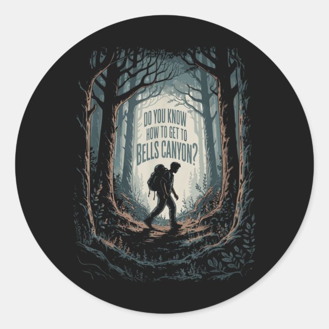 Sticker Rond Mystère des bois sombres, savez-vous comment aller (Devant)
