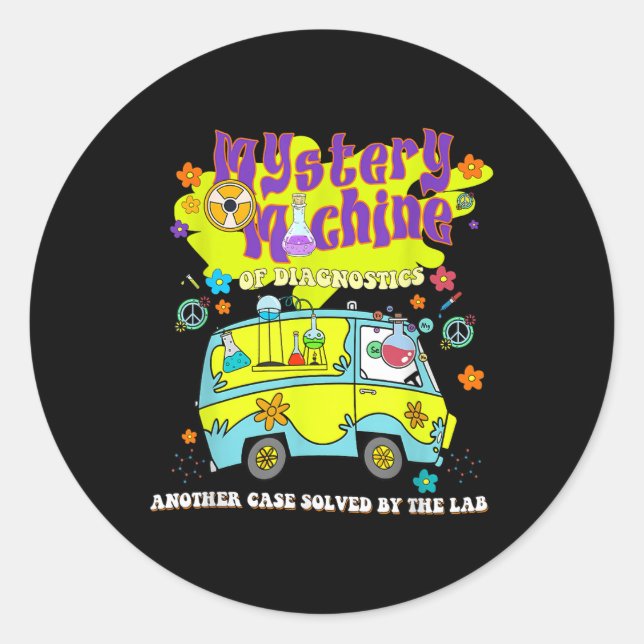 Sticker Rond Mystery Machine Of Diagnostics Lab Week 2025 Med L (Devant)