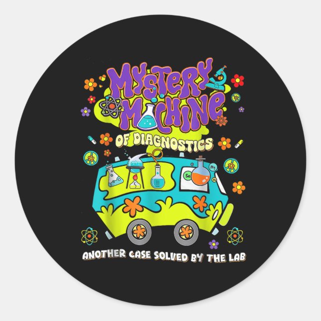 Sticker Rond Mystery Machine Of Diagnostics Lab Week 2025 Med L (Devant)