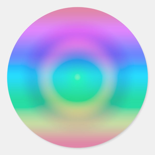 Sticker Rond Mystic Rainbow Eye Ombre (Devant)