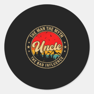 Sticker Rond Mythe de l'oncle homme mauvaise influence