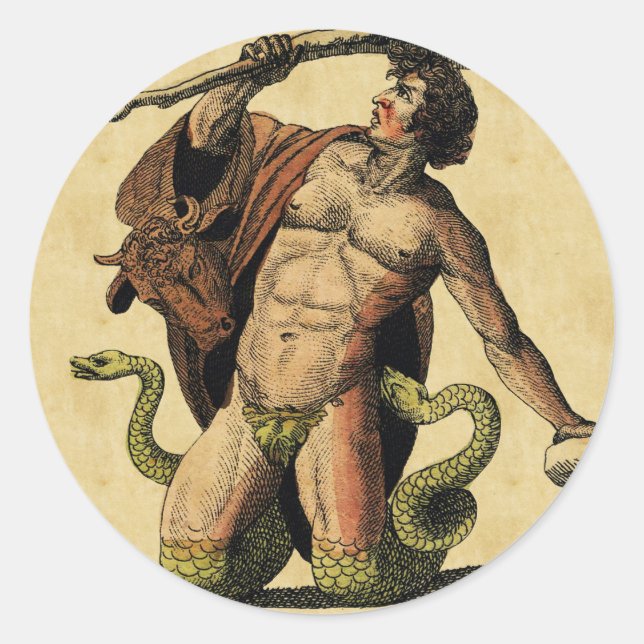 Sticker Rond Mythologie Plaque éducative (Devant)