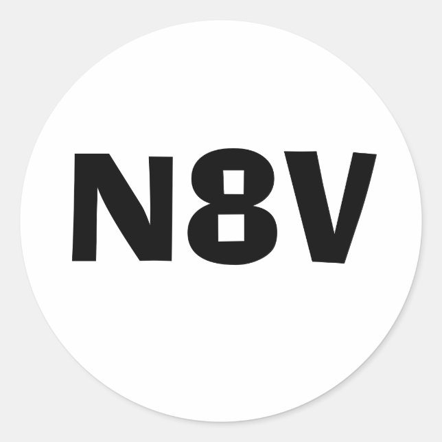 Sticker Rond N8V décal (Devant)