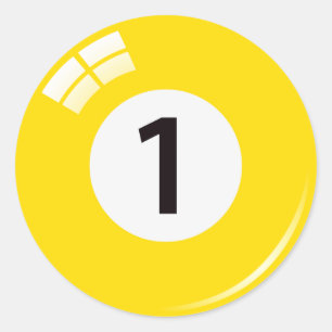 Sticker Rond N° un autocollant/étiquette