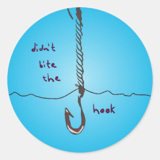 Sticker Rond n'a pas mordu le crochet