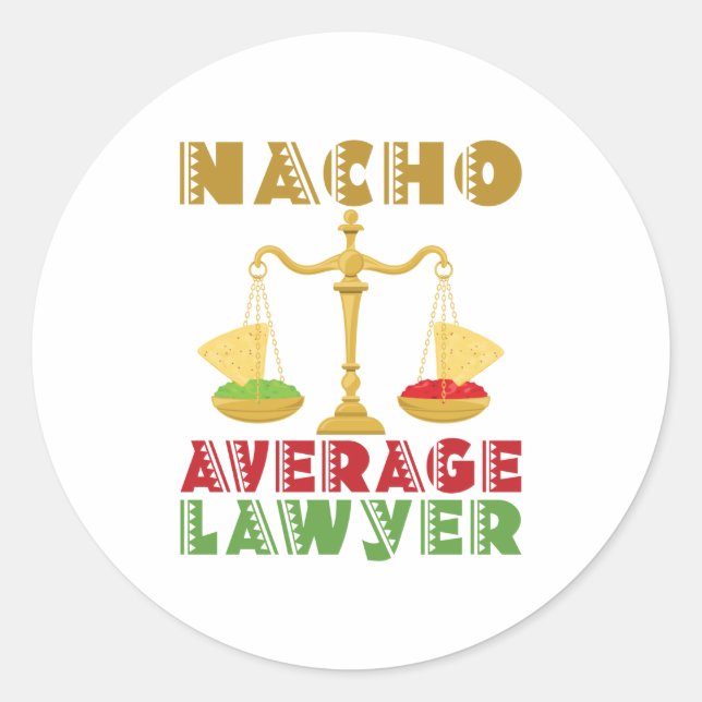 Sticker Rond Nacho Avocat moyen (Devant)