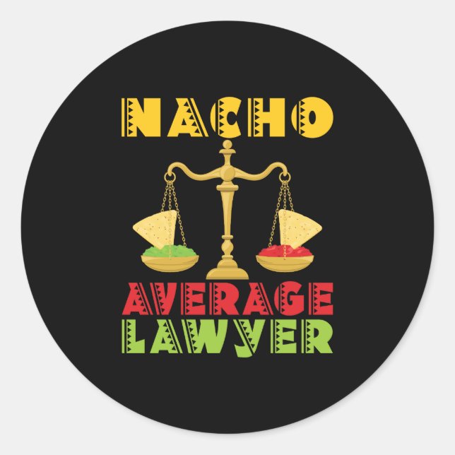 Sticker Rond Nacho Avocat moyen Funny Cinco de Mayo (Devant)