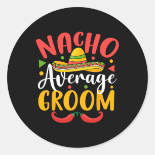 Sticker Rond Nacho Groom Moyen Cinco De Mayo Famille Mexicaine