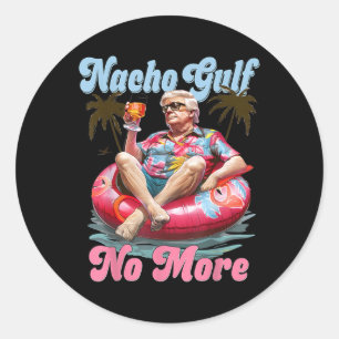 Sticker Rond Nacho Gulf Plus Drôle Trump Gulf Of Usa Beach V