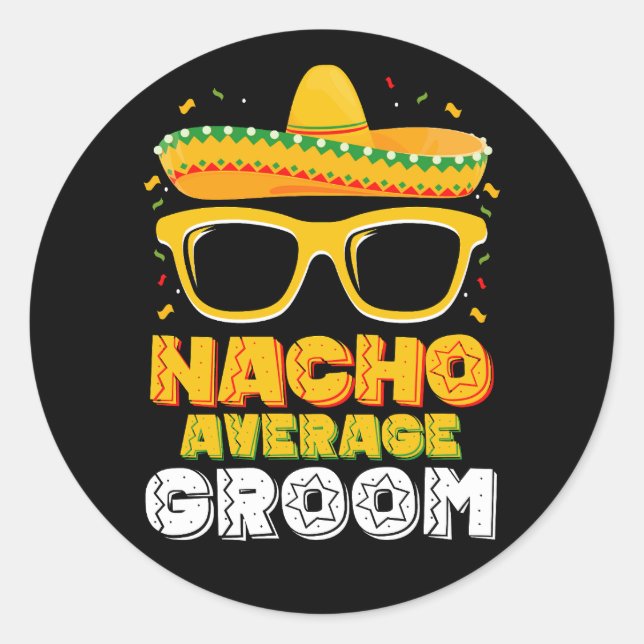 Sticker Rond Nacho Mariage de chambre moyenne Cinco de Mayo (Devant)