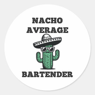 Sticker Rond Nacho Moyen Byrtender Mexicain Cinco De Mayo