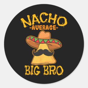 Sticker Rond Nacho Moyen Grand Frère Frère et Sœur Cinco De May