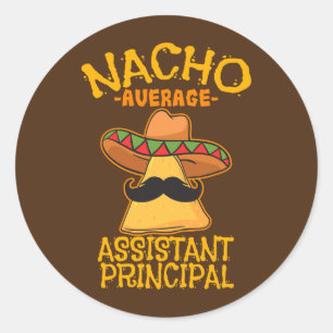 Sticker Rond Nacho Moyenne Adjointe Vice-Enseignante principale