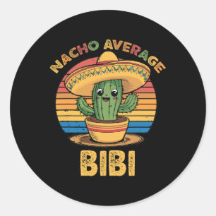 Sticker Rond Nacho Moyenne Bibi Correspondant Cinco De Mayo Mex