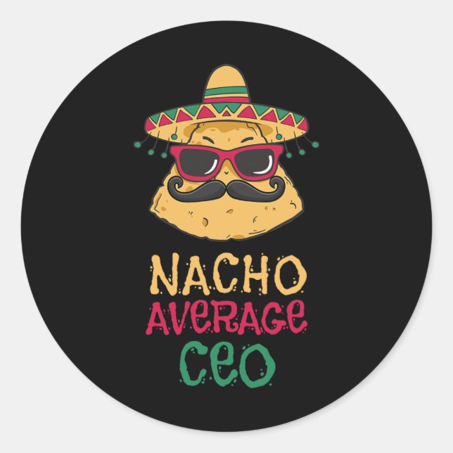 Sticker Rond Nacho Moyenne Cinco De Mayo (Devant)
