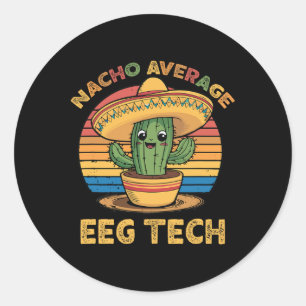 Sticker Rond Nacho Moyenne Eeg Tech Mexicaine Cinco De Mayo Tec