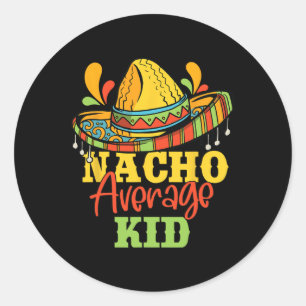 Sticker Rond Nacho Moyenne Enfant Cinco De Mayo Mexo Correspond