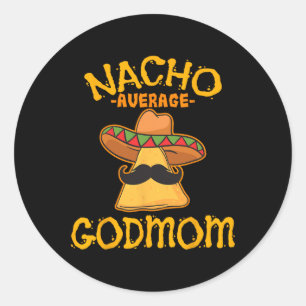 Sticker Rond Nacho Moyenne Godmaman Mexicaine Cinco De Mayo God