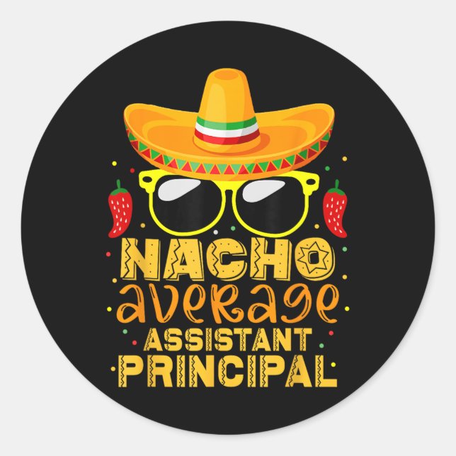 Sticker Rond Nacho Moyenne Istante Principal Cinco De Mayo Ense (Devant)