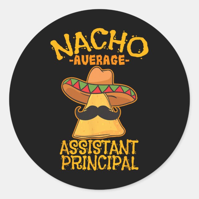 Sticker Rond Nacho Moyenne Istante Vice Enseignant principal Ci (Devant)