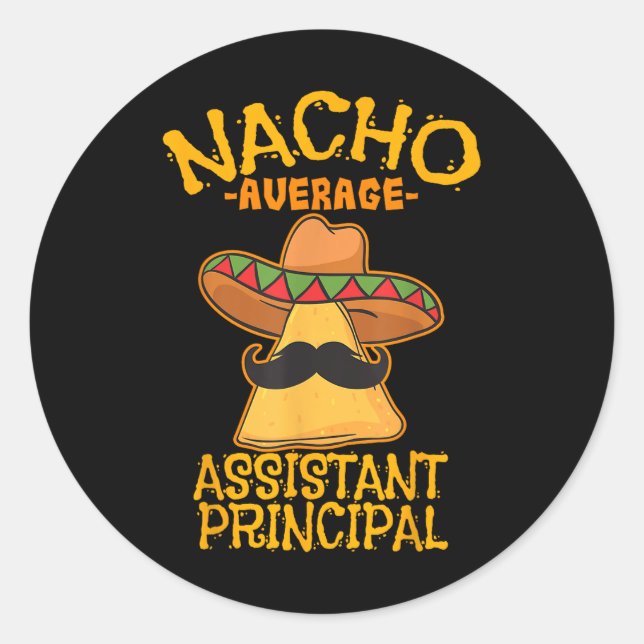 Sticker Rond Nacho Moyenne Istante Vice Enseignant principal Ci (Devant)