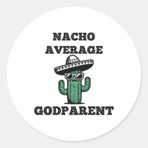 Sticker Rond Nacho Moyenne Parente Mexicaine Cinco De Mayo