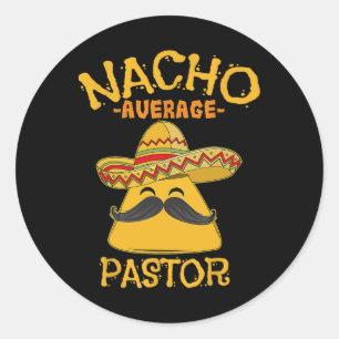 Sticker Rond Nacho Moyenne Pasteur Prédicateur Religieux Leader