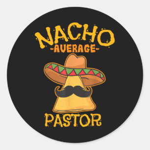 Sticker Rond Nacho Moyenne Pasteur Prédicateur Religieux Leader