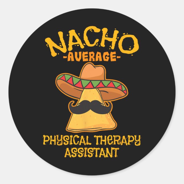 Sticker Rond Nacho Moyenne Physique Thérapie Istant Cinco De Ma (Devant)