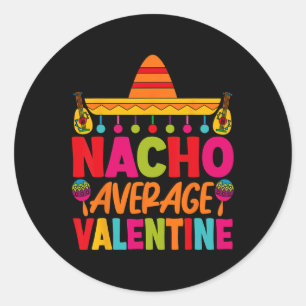 Sticker Rond Nacho Moyenne Valentine Couple Mexicain Valentin