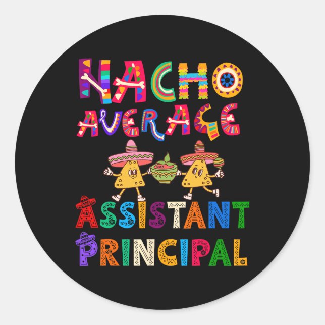Sticker Rond Nacho Principal Istant Moyen Cinco De Mayo (Devant)