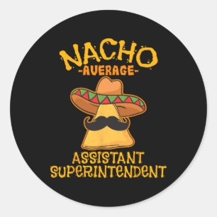 Sticker Rond Nacho Surintendant Istant Moyen Cinco De Mayo